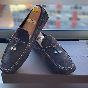 Louis Vuitton Men's Dark Brown Loafers with Tassels